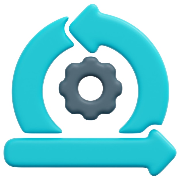 iteration 3d render icon illustration