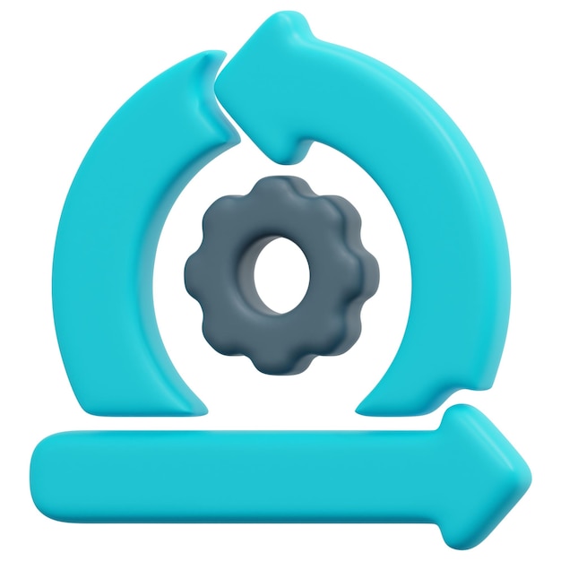 iteration 3d render icon illustration
