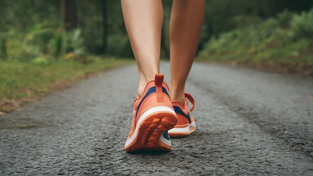 Its important to have the correct footwear cropped shot of a runners highlighted bones