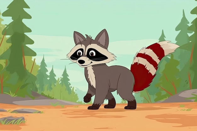 Its lovely to see a red raccoon in a cartoon