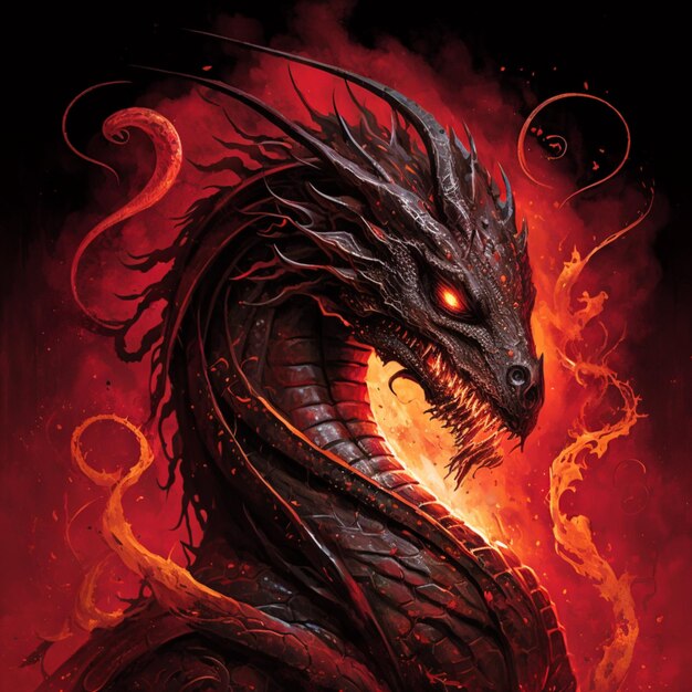 Its a old dragon which generated by ai and it has the power oh fire