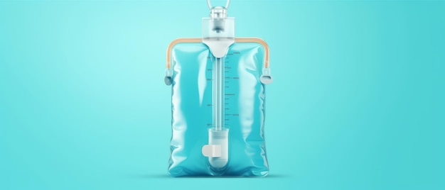 Iv bag with clear fluid