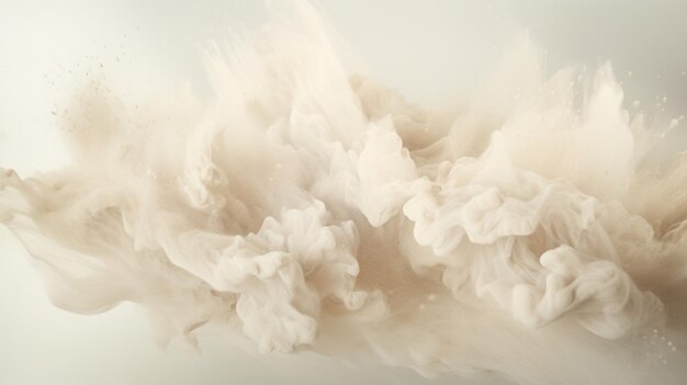 Photo ivory color powder splash background