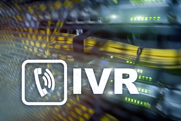 IVR Interactive voice response communication concept