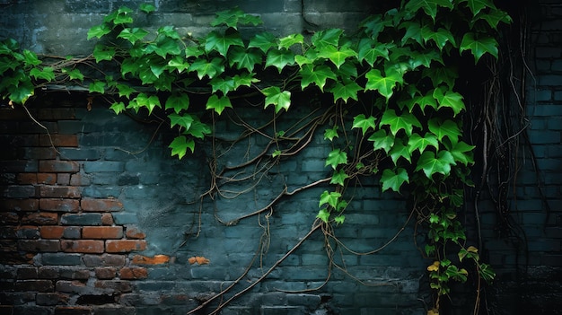 Ivy dark green plants