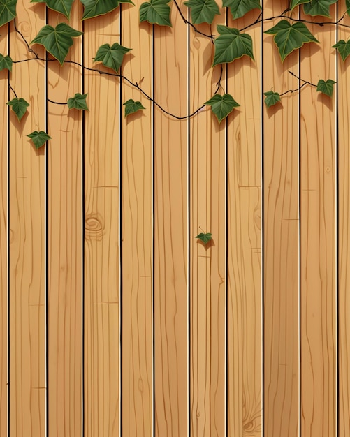 Photo ivy on wood wall