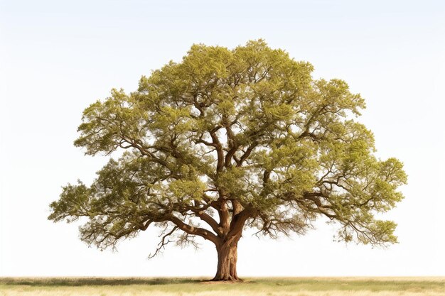 Photo ized oak tree on a clean white background