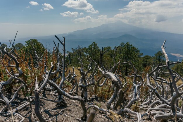 Photo iztaccihuatl volcano seen from the telapon volcano