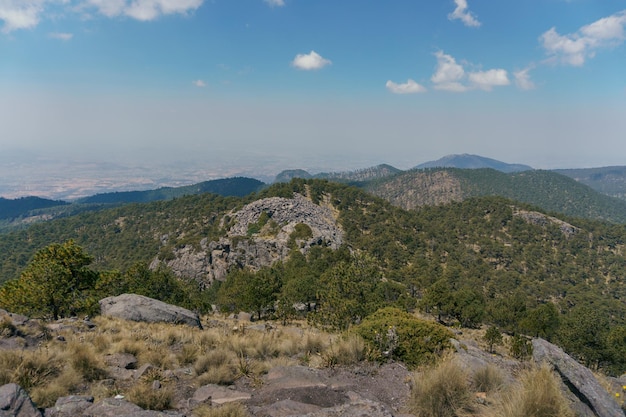 Iztaccihuatl vulkaan gezien vanaf de telapon vulkaan