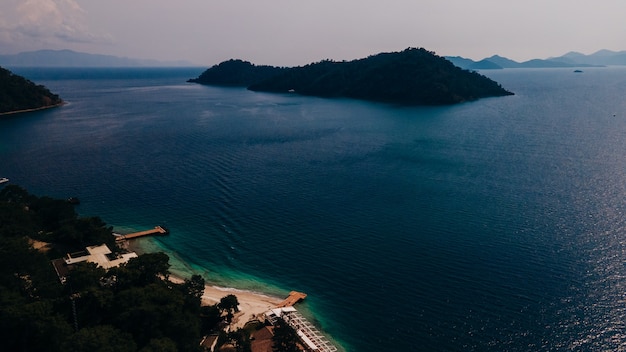 Iztuzu-strand bij Dalyan, in het Ortaca-district van de provincie Mugla in het zuidwesten van Turkije. Hoge kwaliteit foto