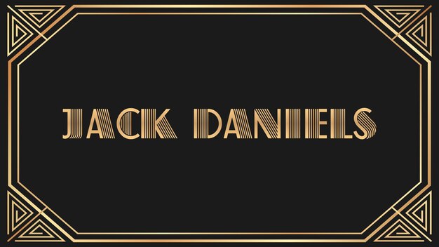 Photo jack daniels jazz gold text