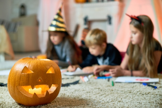 Jack-o-lantern as symbol of Halloween