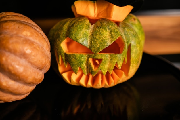 Jack-o-lantern on the celebration of Halloween