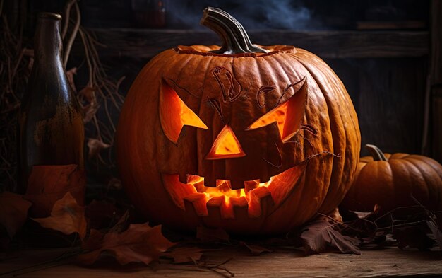 Premium Photo Jack O Lantern Halloween Pumpkin Ai Generative Ai Premium Photo Jack O Lantern Halloween Pumpkin Ai Generative Ai