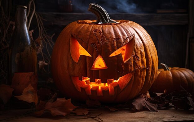 Jack O Lantern Halloween pumpkin AI Generative AI