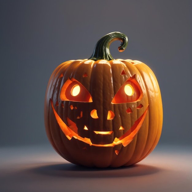 Jack O Lantern stripfiguur IlluatrationSchattige pompoen Halloween