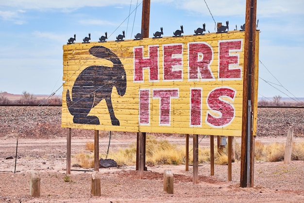 Jack Rabbit here it is billboard on Route 66 for Jack Rabbit Trading Post