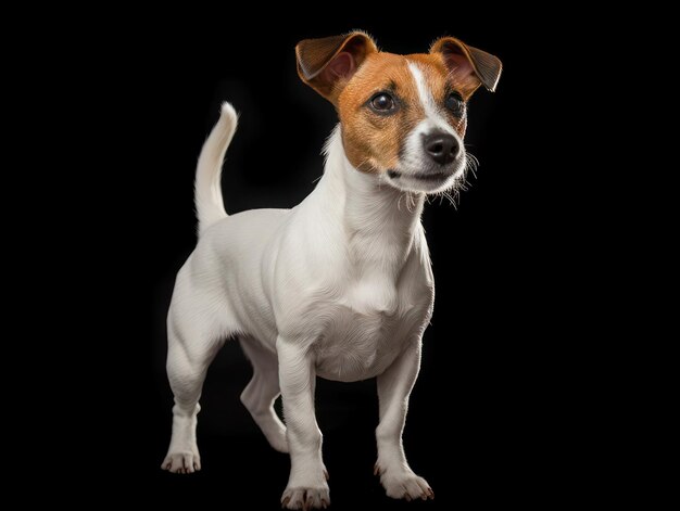 Photo jack russel dog studio shot isolated on clear background generative ai