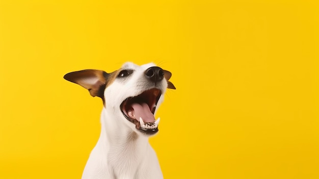 Jack Russel Hond op Levendige Achtergrond Illustratie AI GenerativexA