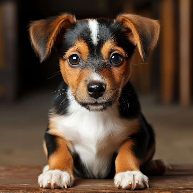 おねだりするジャック・ラッセルの子犬