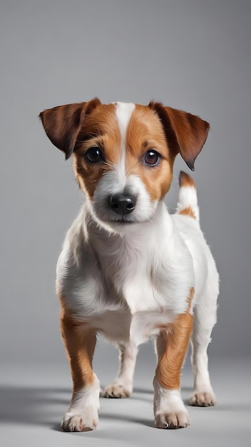 Jack russell terrier little dog is posing