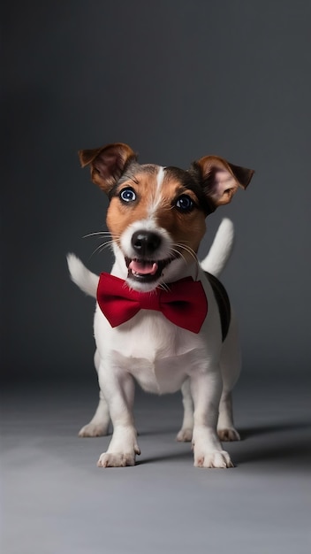 Jack russell terrier little dog is posing