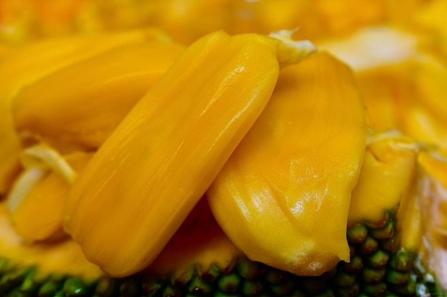 Jackfruit is een gele vrucht die zoet en lekker is