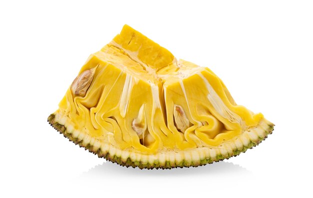 흰색 표면에 고립 된 Jackfruit