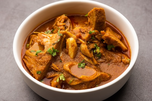 Jackfruit Masala sabji or Fanas Sabzi or Indian style spicy KathalÃÂ curry, served in a bowl or karahi. selective focus