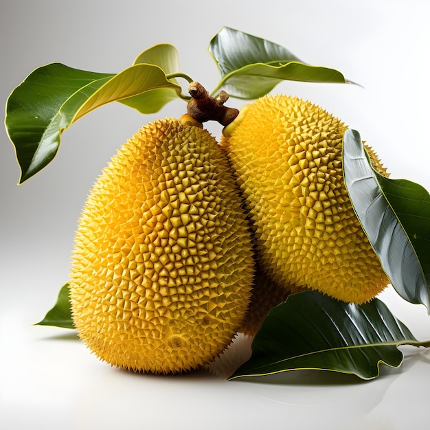 Jackfruit op witte achtergrond