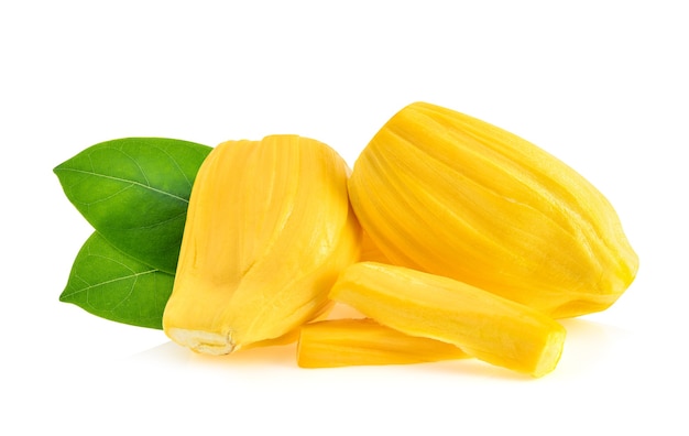 Jackfruit with leaf, isolated