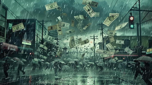 Photo jackpot raining money