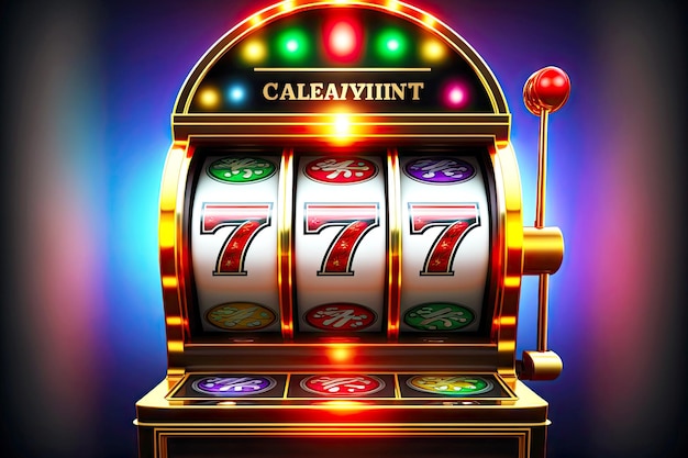 Premium Photo | Jackpot with sevens on casino slot machine screen