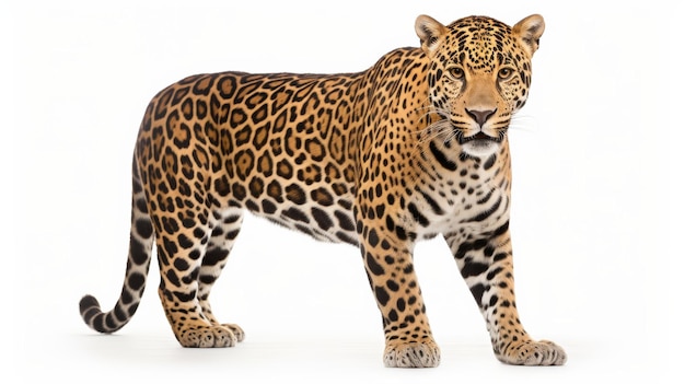 Jaguar Beauty on white background