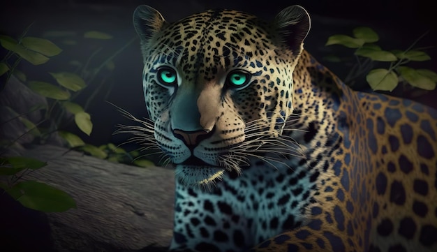 Jaguar closeup ai generate