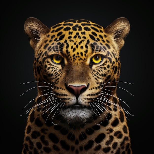 Jaguar gezicht op een donkere achtergrond