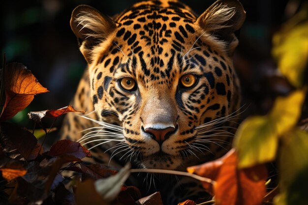 Photo jaguar guardian of the forest generative ia