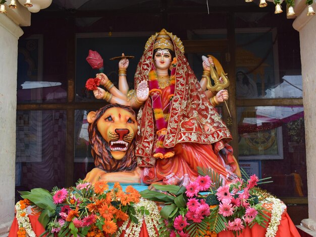 Jai maa durga sherawali mata mata rani jai mata di and clouds mountain background