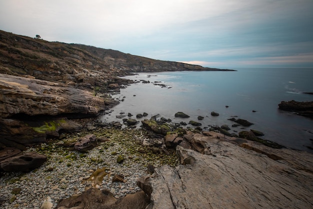 Jaizkibel mountain coast at the Basque Country