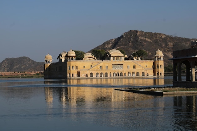 Jal Mahel Reflection picture in jaipur rajasthan india