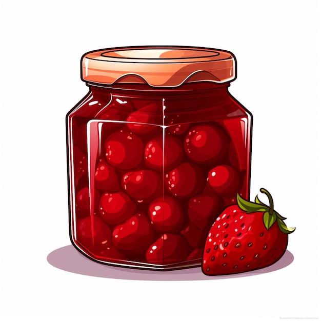 Jam 2d cartoon vector illustration on white background hig