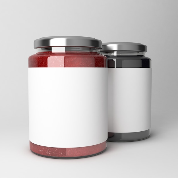 Photo jam bottle mockup