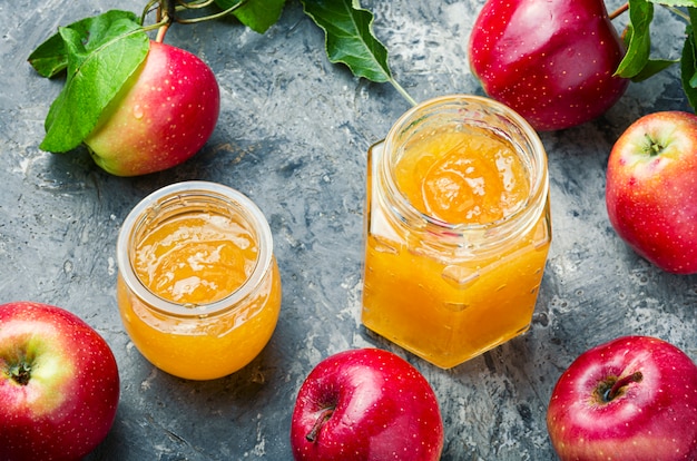 Jam from ripe apples