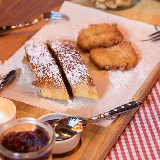 Jam zoete desserts voor bierdrank