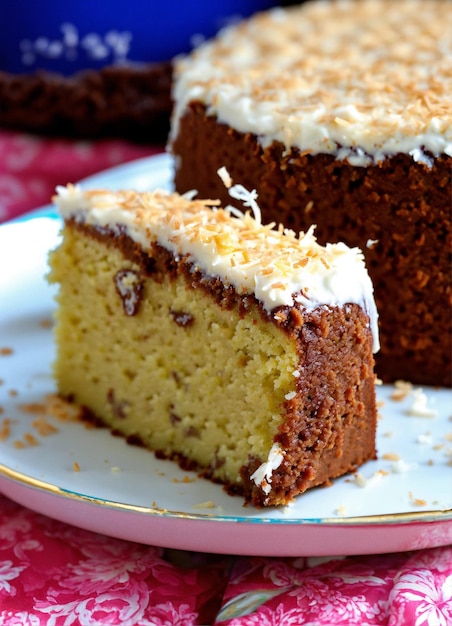 jamaican coconut cake and raw cocoa