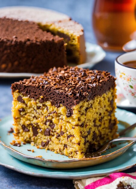 Jamaican grater cake and a cup of chocolate