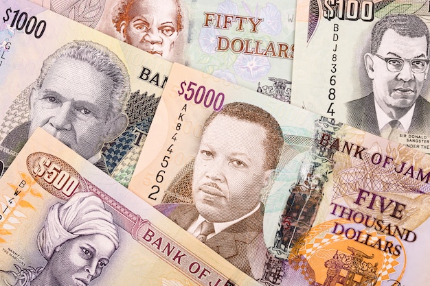 Photo jamaican money, a business background