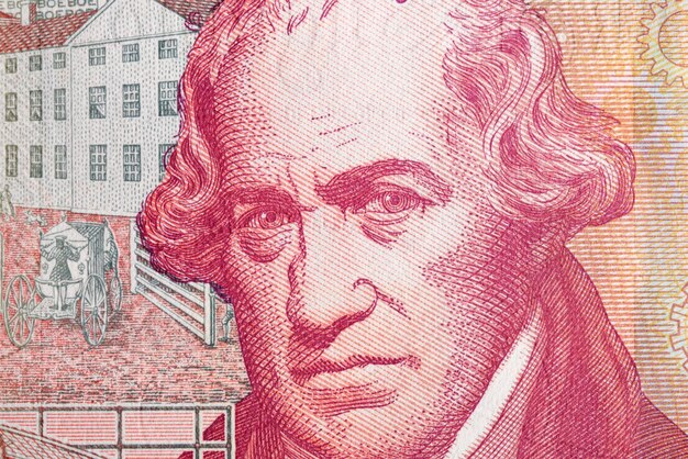 ジェームズ・ワット (James Watt) の近距離肖像画