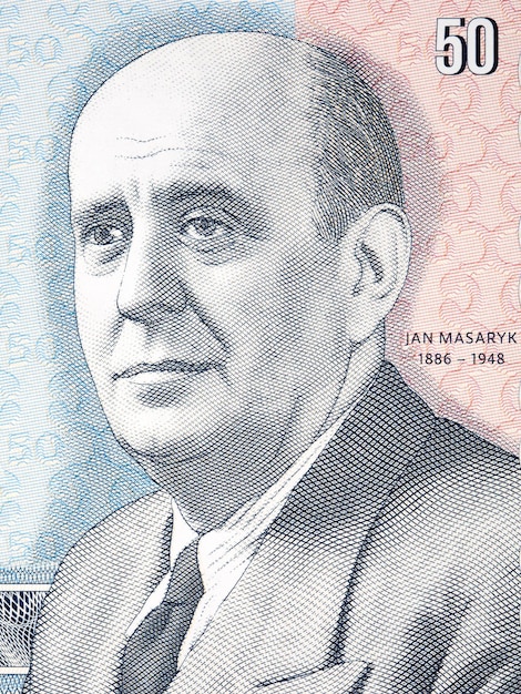 Jan Masaryk a portrait from money