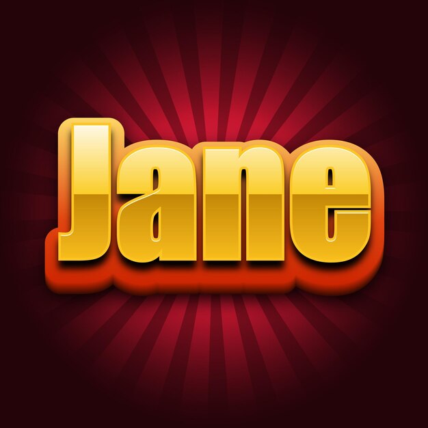 Jane Text effect Gold JPG attractive background card photo